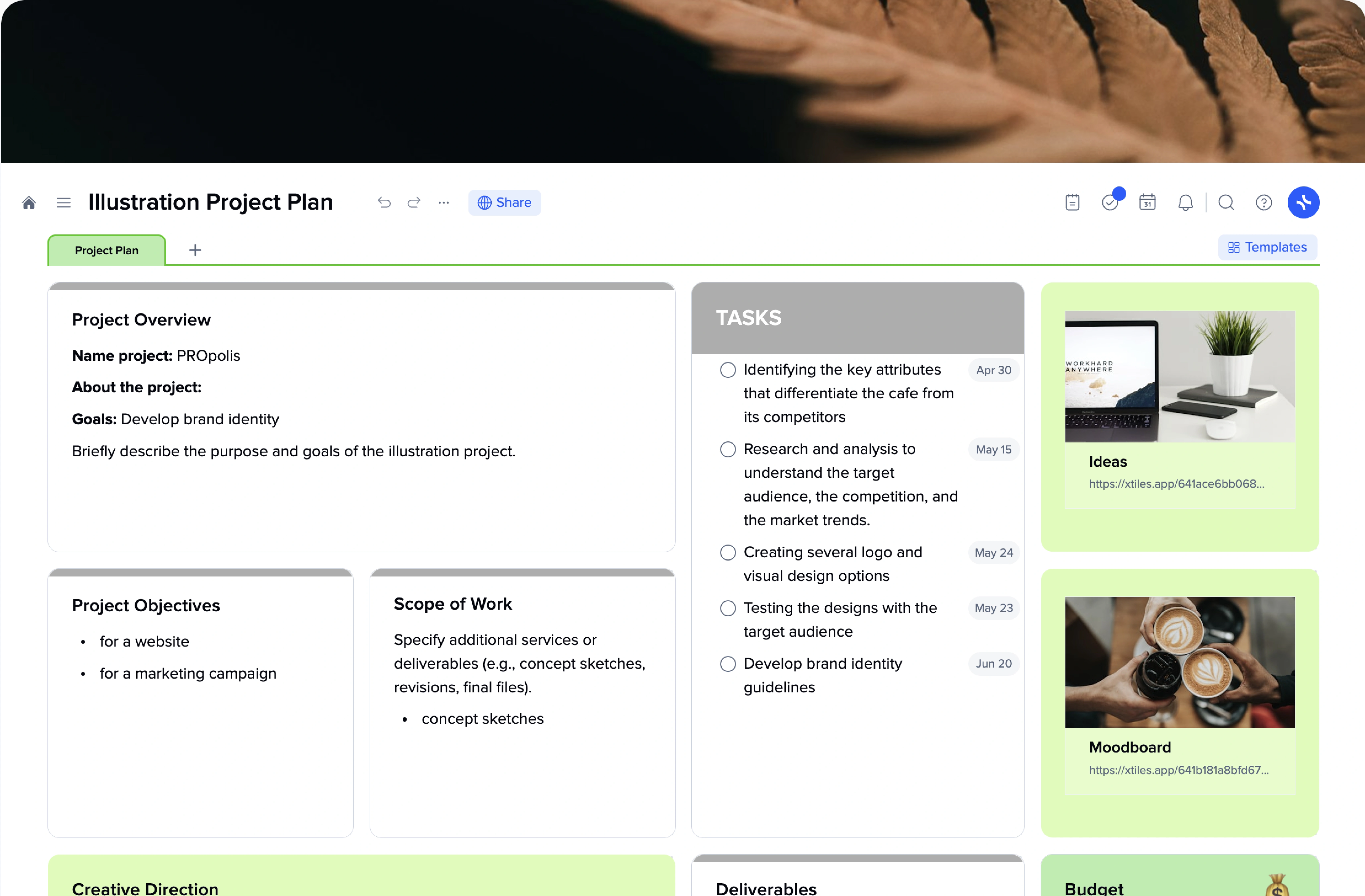 User Research Plan Template online for free - xTiles