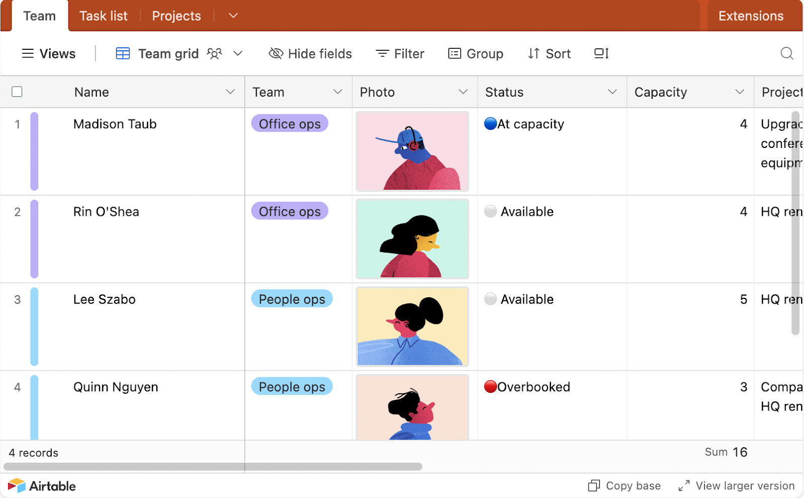 Project Resource Management Airtable Template