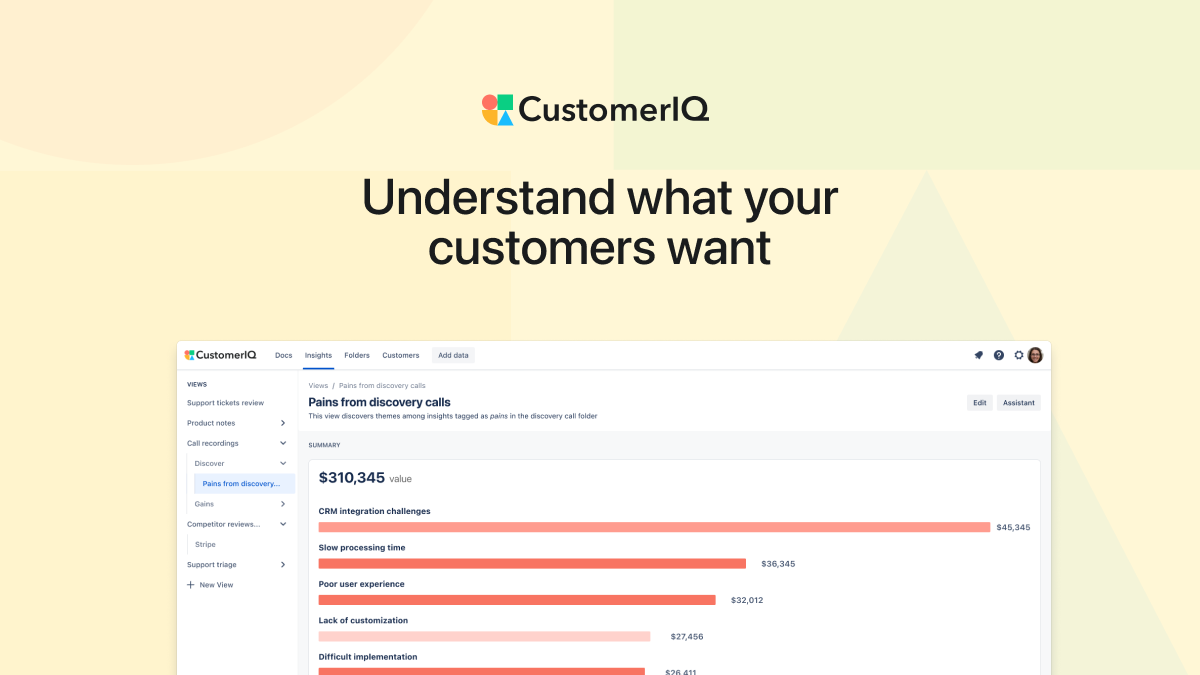 CustomerIQ - Understand What Your Customers Want