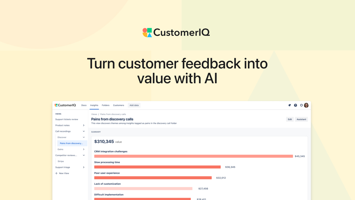 CustomerIQ - Synthesize Customer Feedback with AI