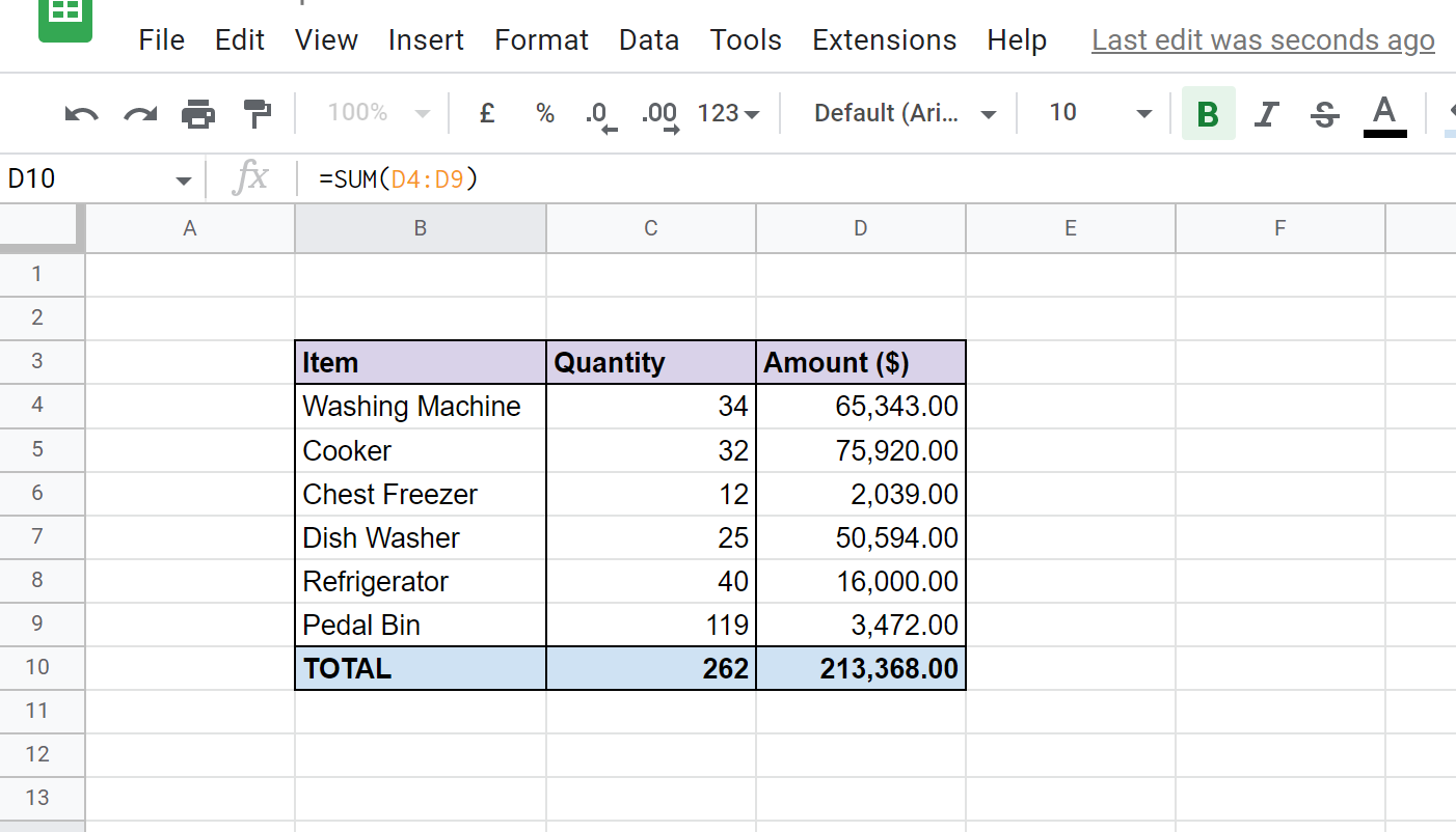 How To Sum A Column In Google Sheets The Easy Way 