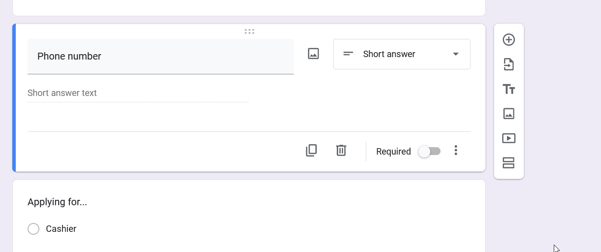 Enable response validation in google forms screencap