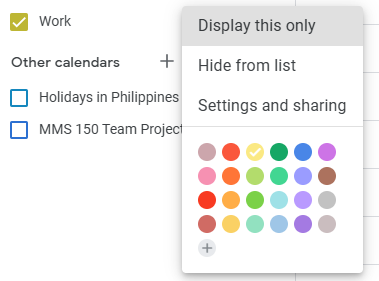 steps for customizing a google calendar