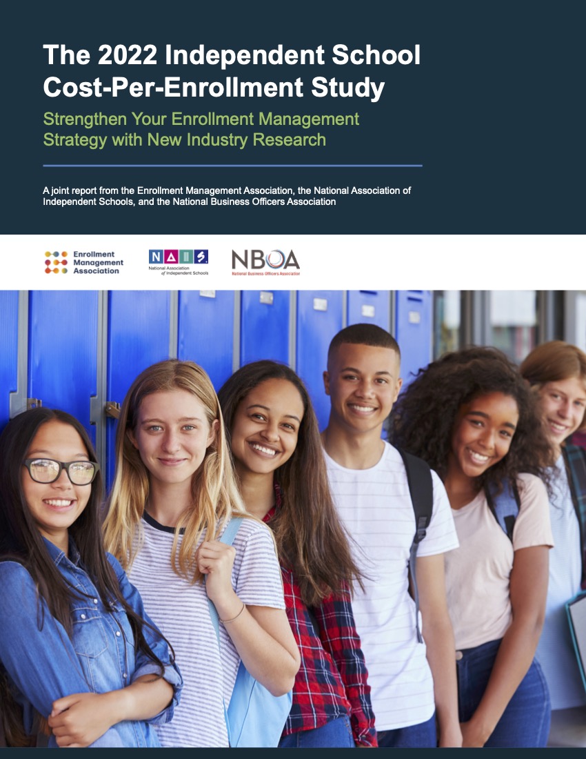 Cover of the report features independent school students.