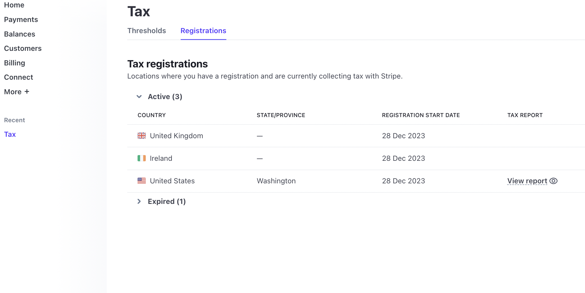 Registering for tax in multiple jurisdictions