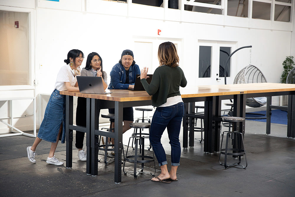 4 people at a table