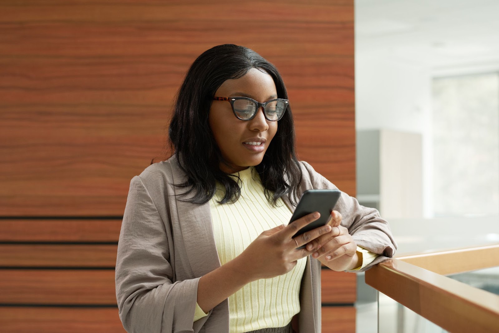 a patient browses their mobile phone