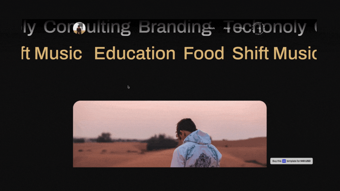 Premium Webflow portfolio website template