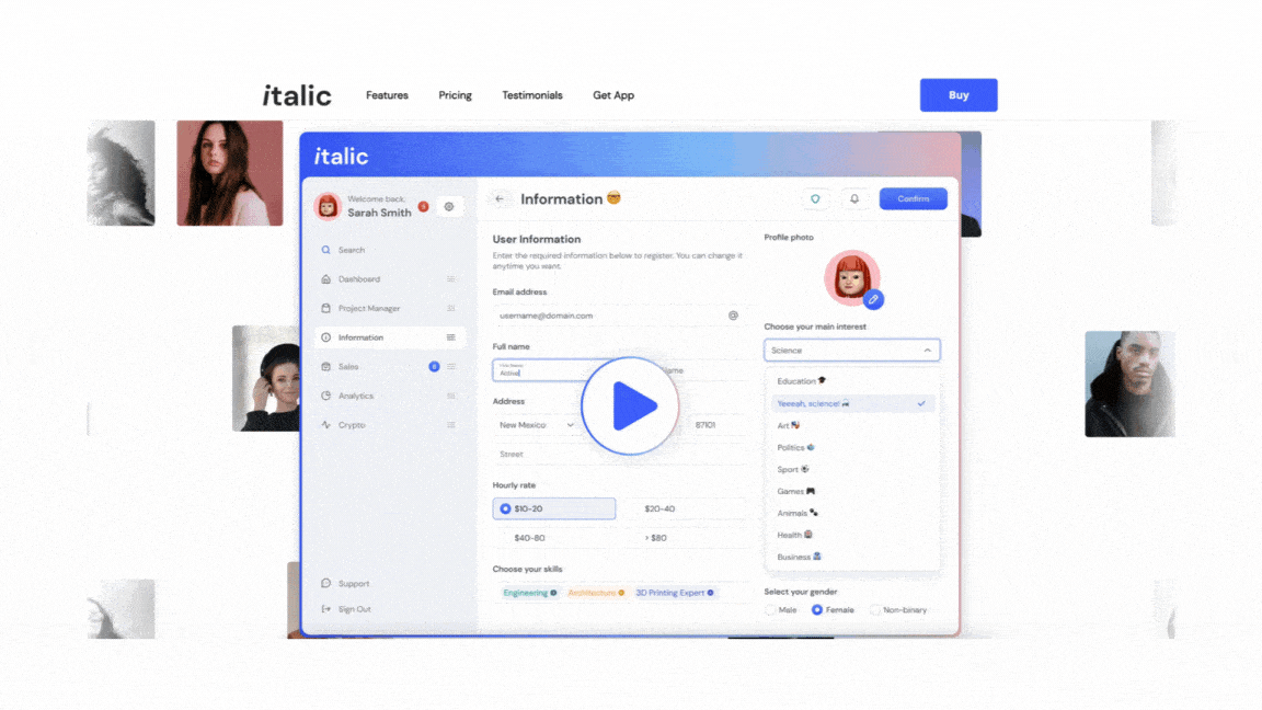 SaaS Webflow website template