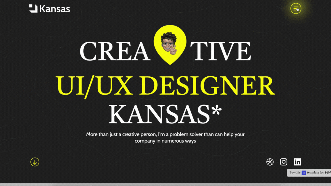 Premium Webflow Portfolio website template