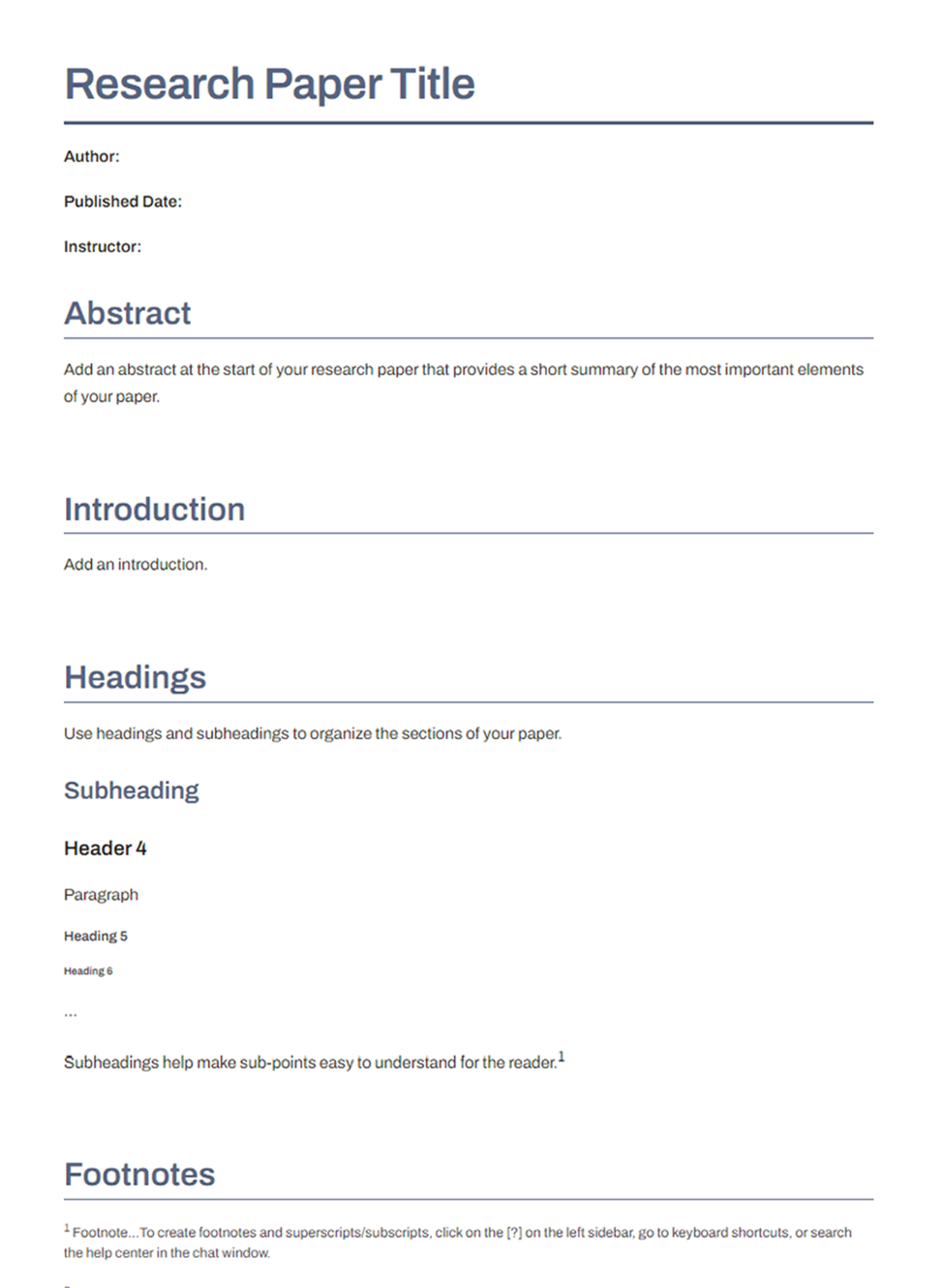Research Paper Template | Bit.ai
