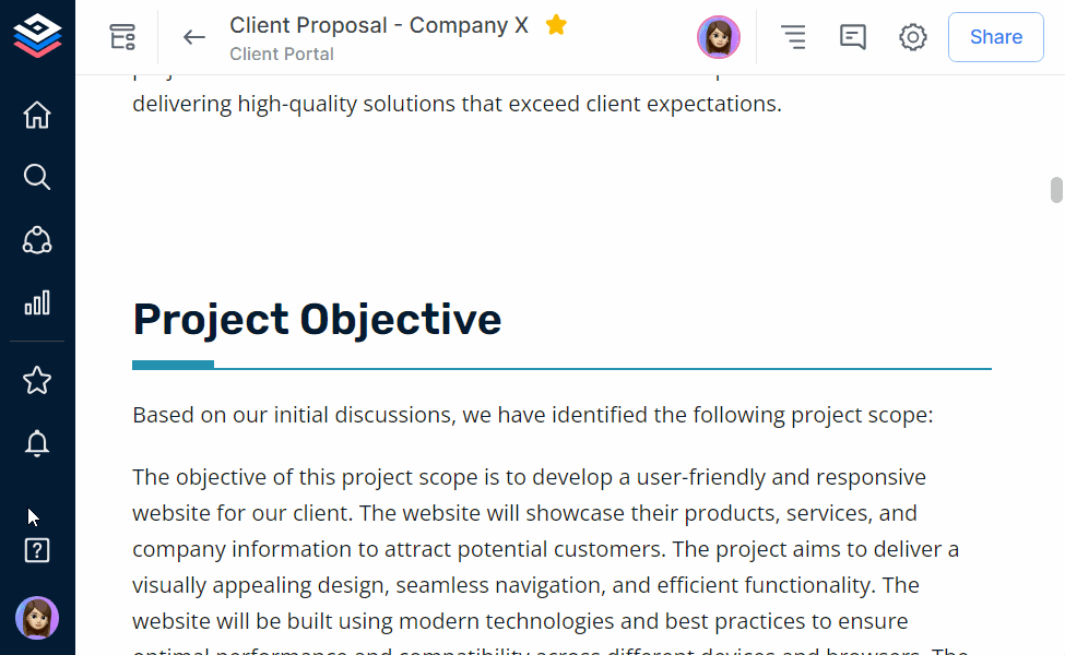 Use Bit's slash menu by typing / on a blank line
