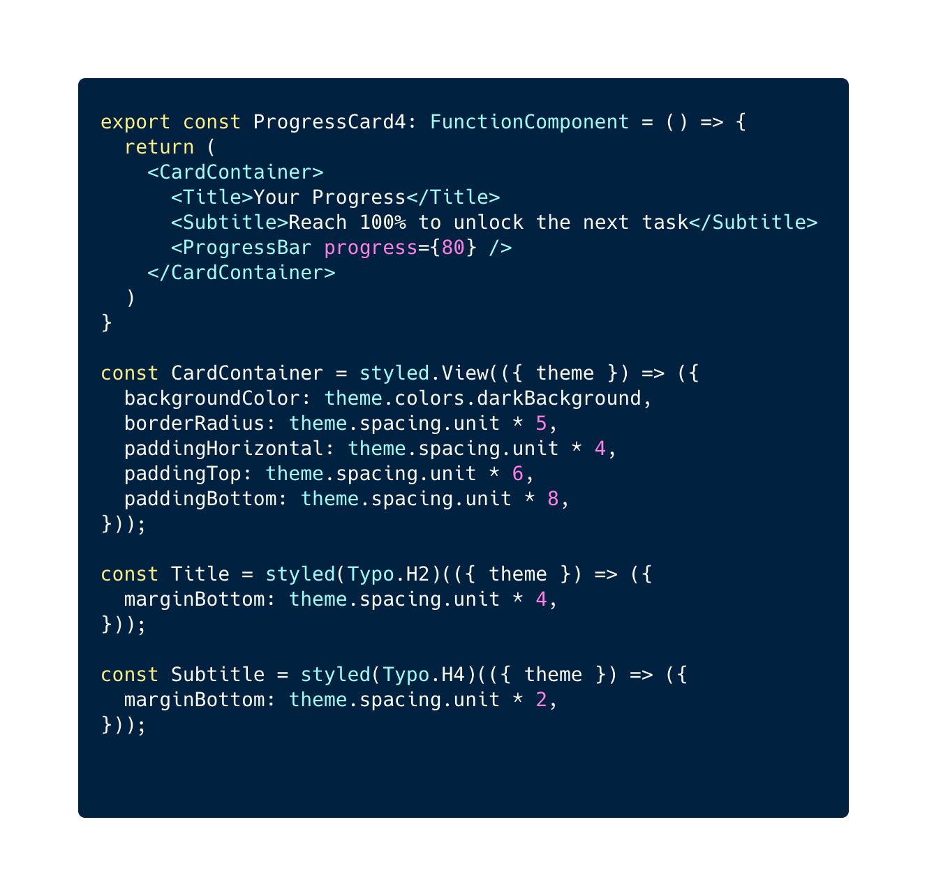 bam tech react native code with the respectable solution