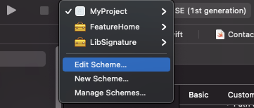 Edit scheme button