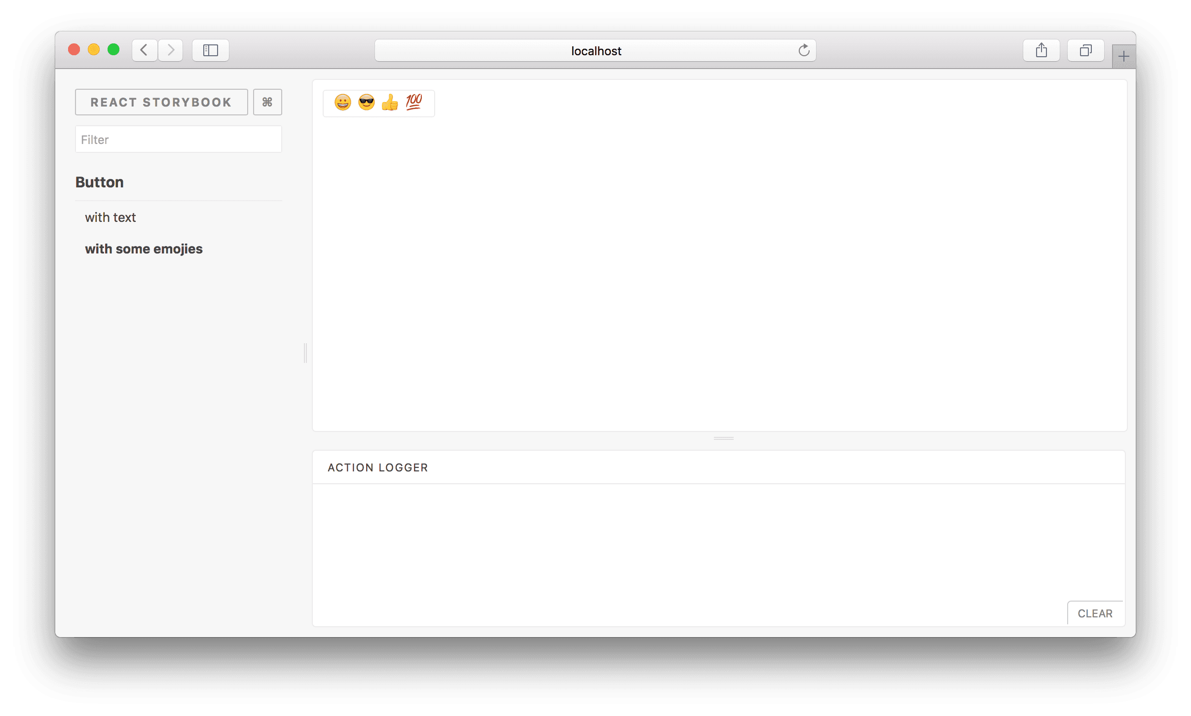 Bam tech react Storybook UI