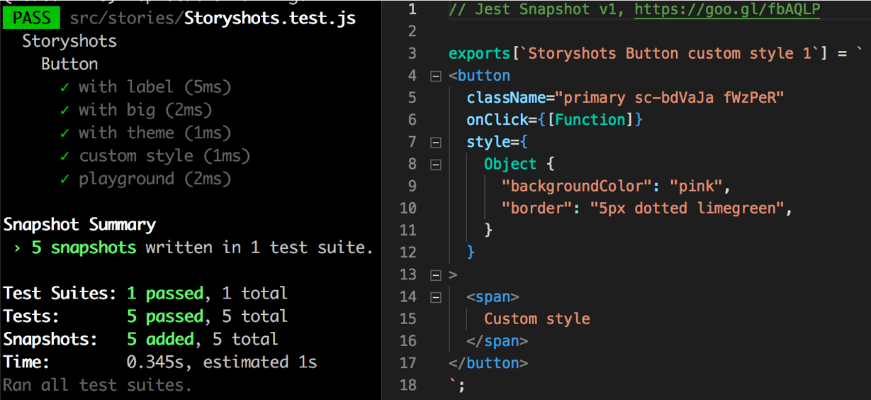Bam tech react Storybook UI