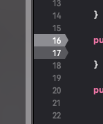 The same breakpoints deactivated
