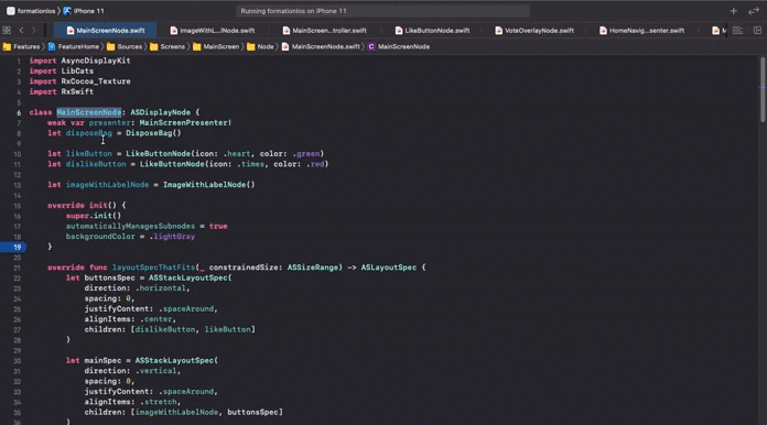 A nice transition to see all impacted files