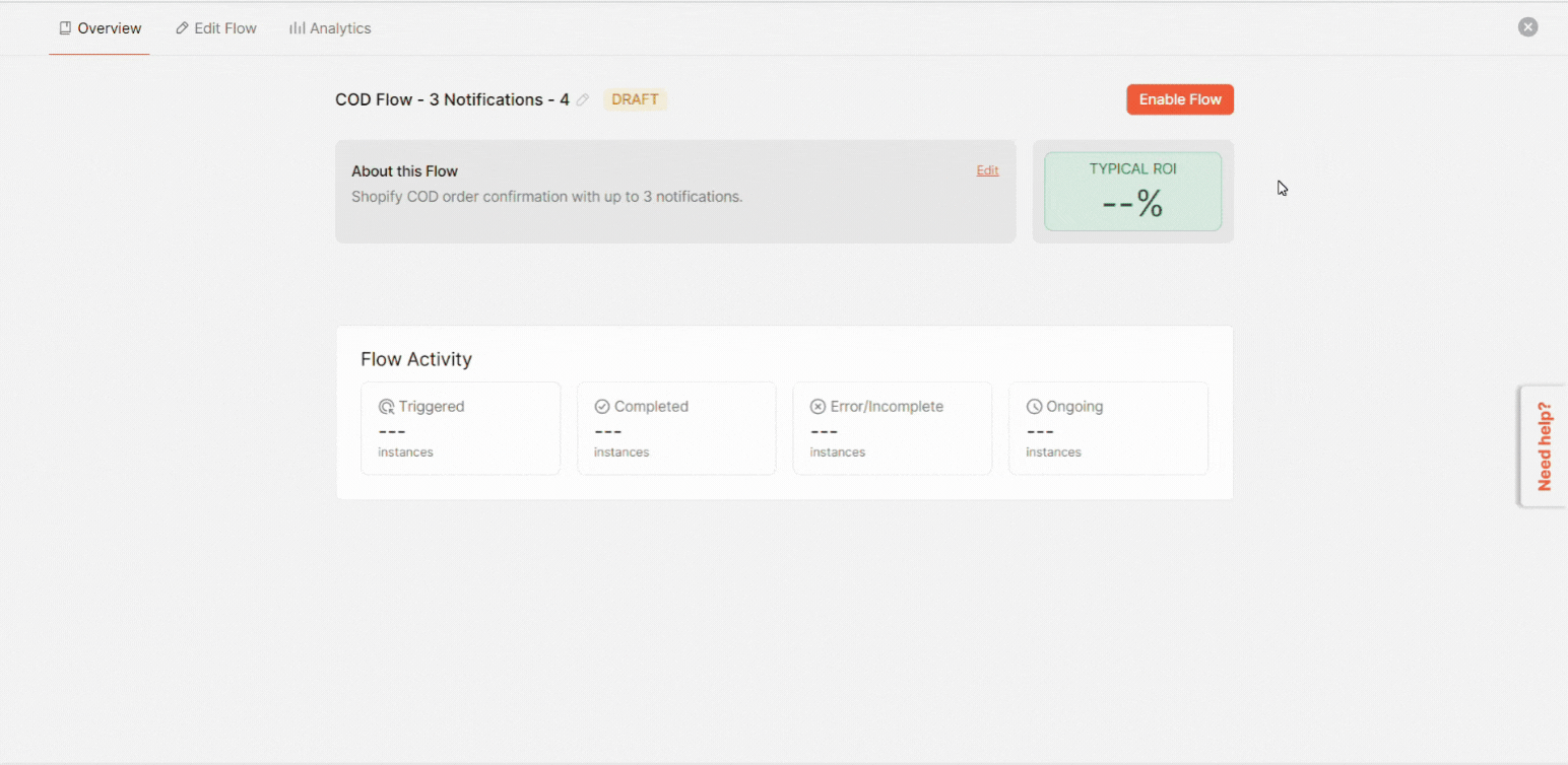 Click on Enable and your customised flow is enabled