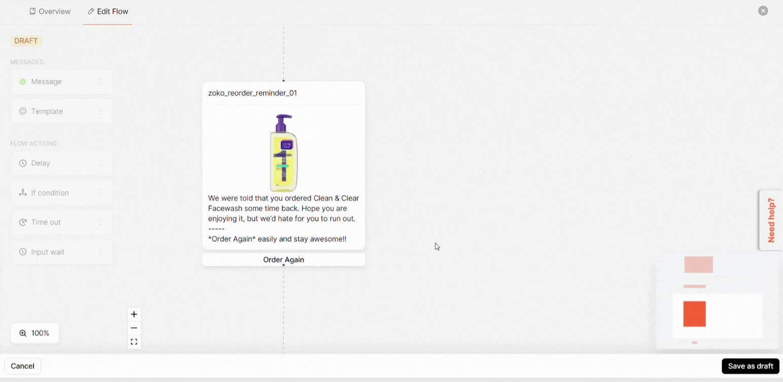 reorder flow change the image