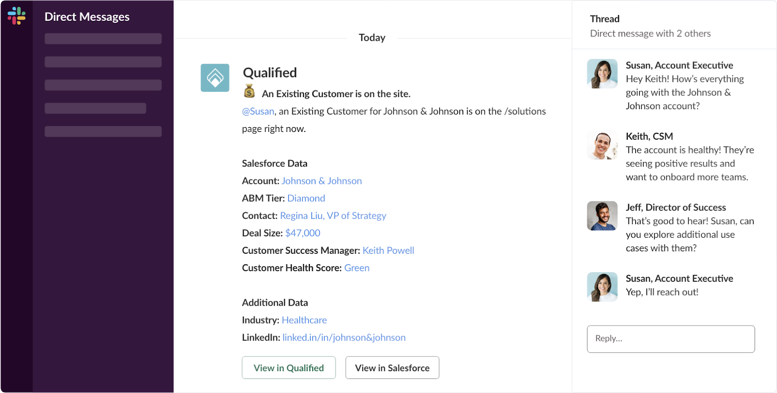 6 key use cases with Qualified for Slack