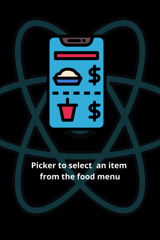 Picker example to select food from a menu