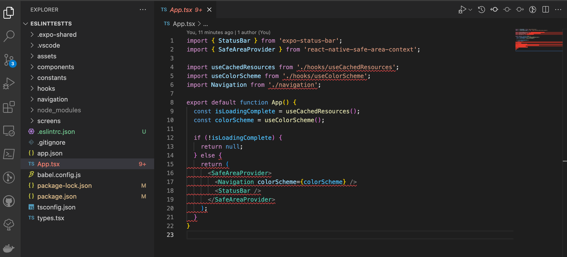 screen shot of code