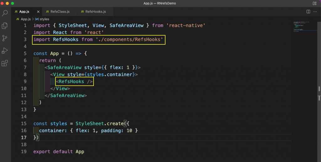 refs in funcitonal component