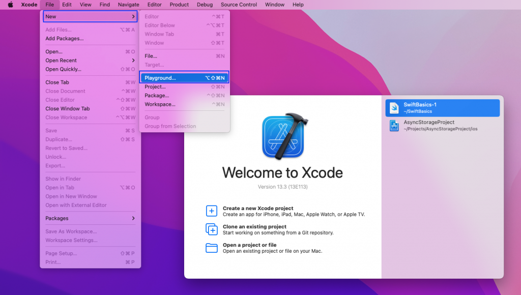 xcode setup