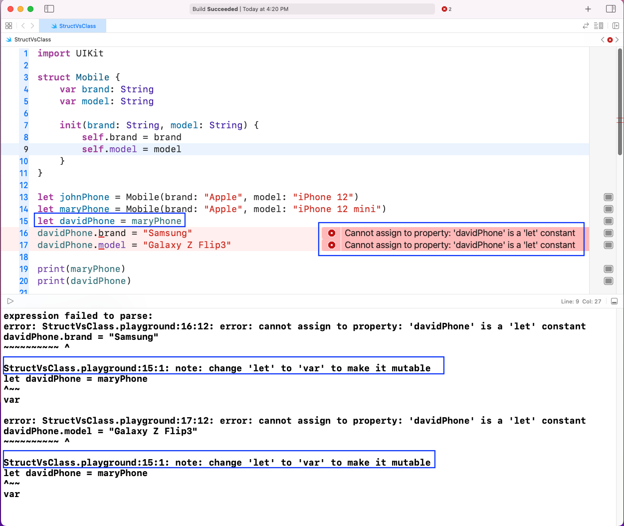 swiftui vs struct