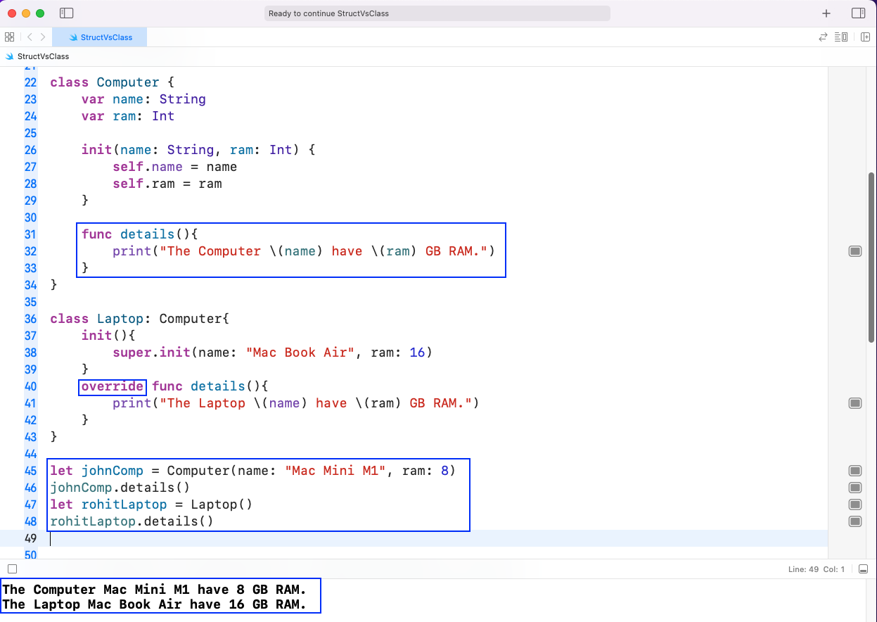 swiftui vs struct method overriding