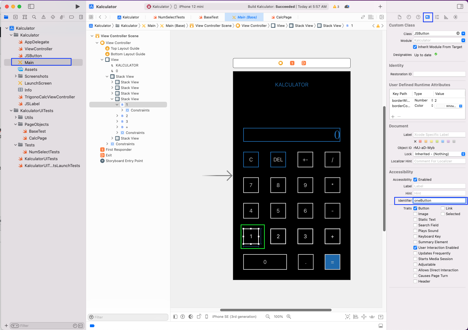 Test Cases Through Accessibility IDs