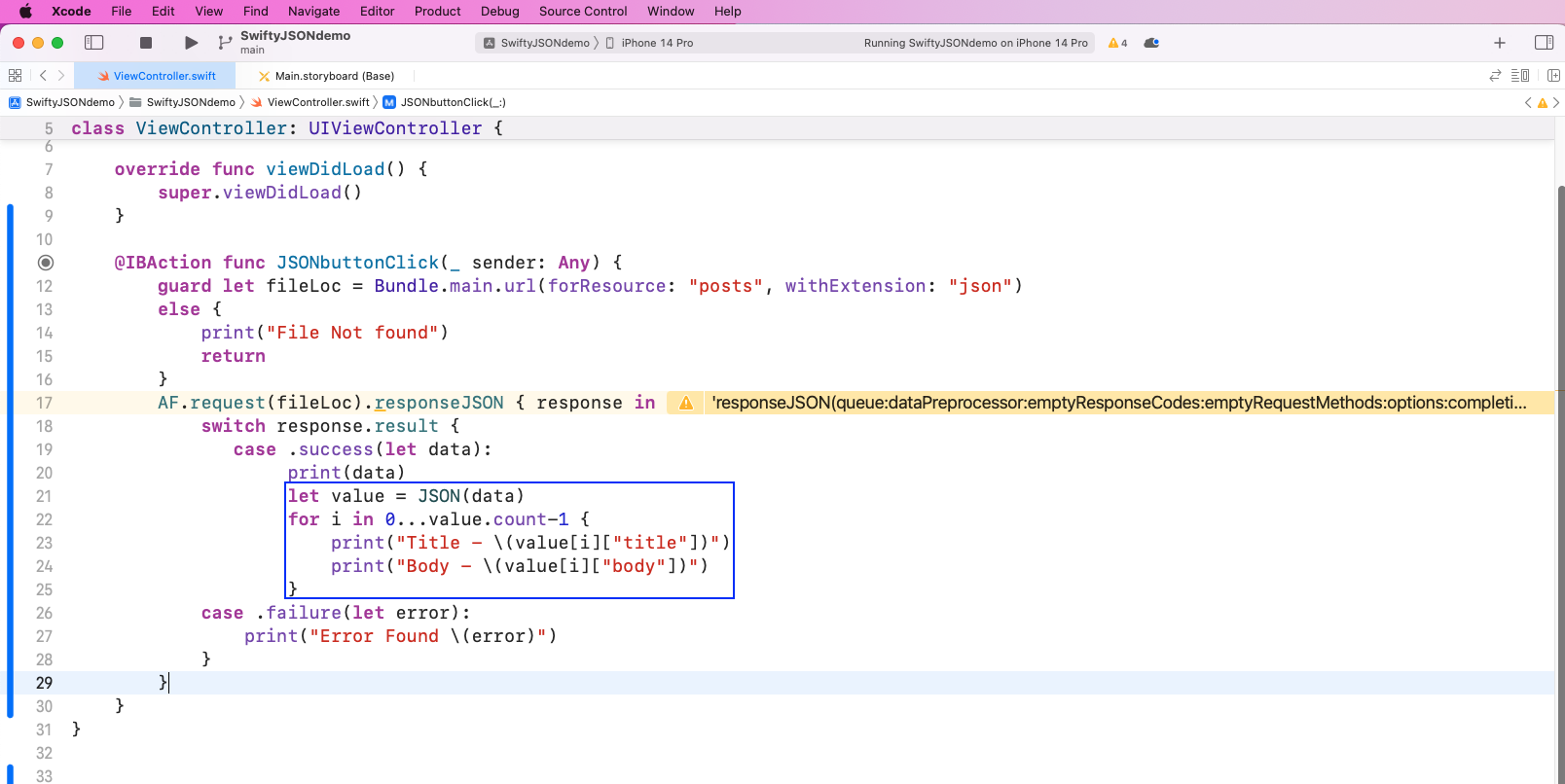 SwiftyJSON screenshot 21