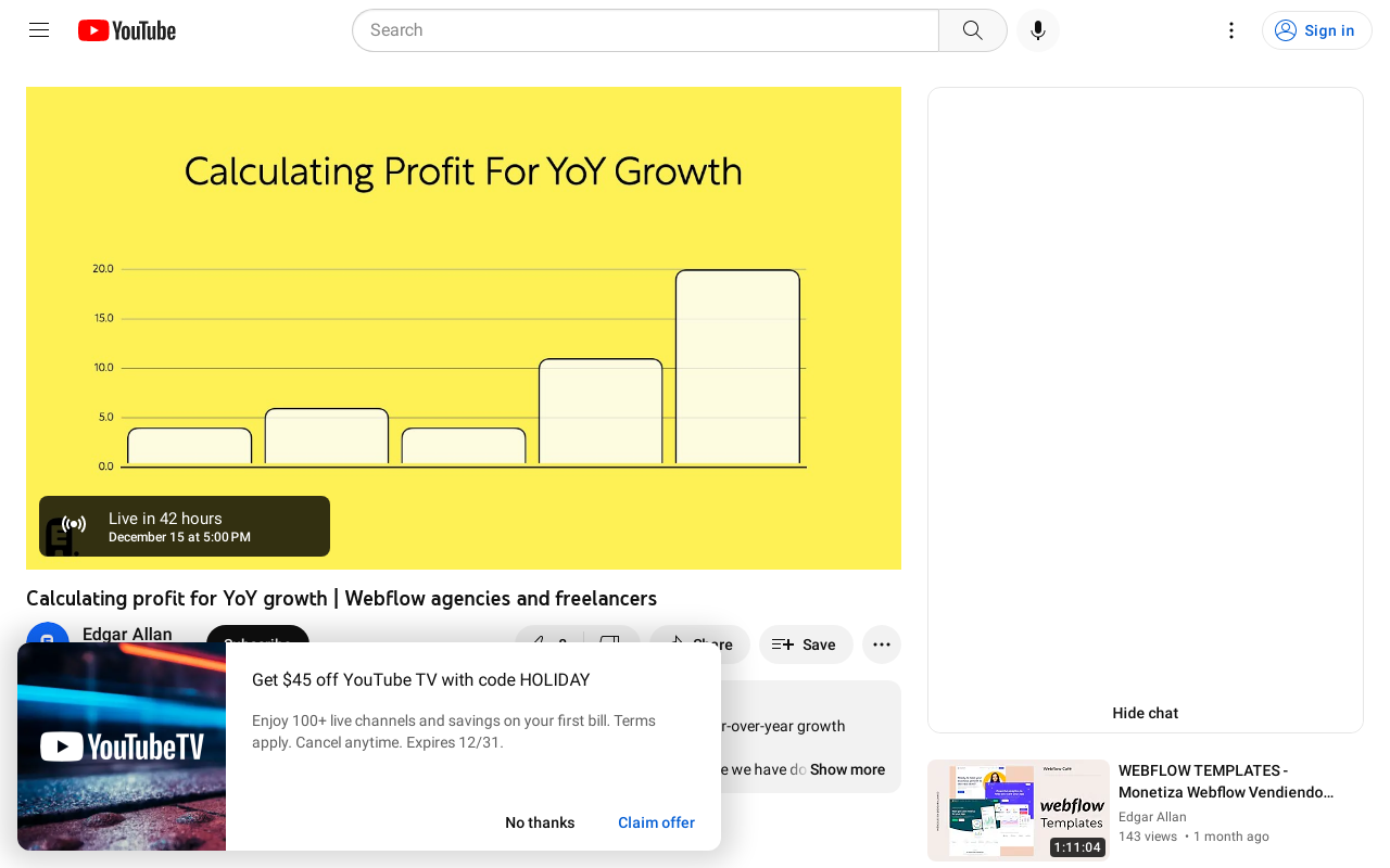 Calculating profit for YoY growth | Webflow agencies and freelancers ...