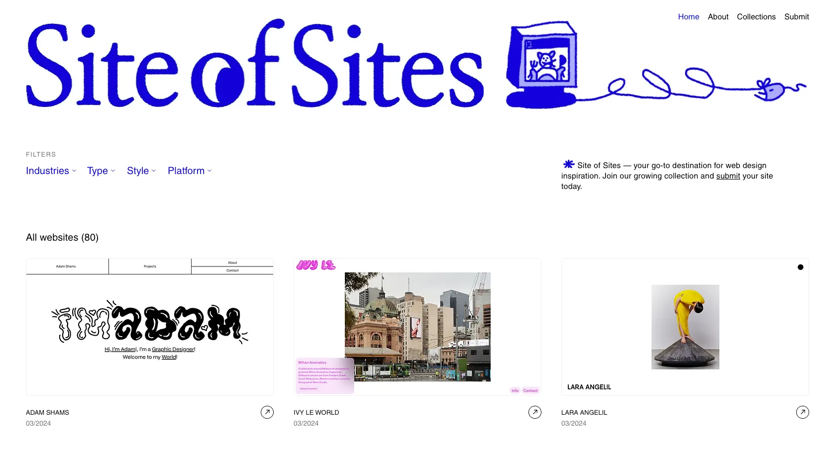 Site of Sites Web design inspiration