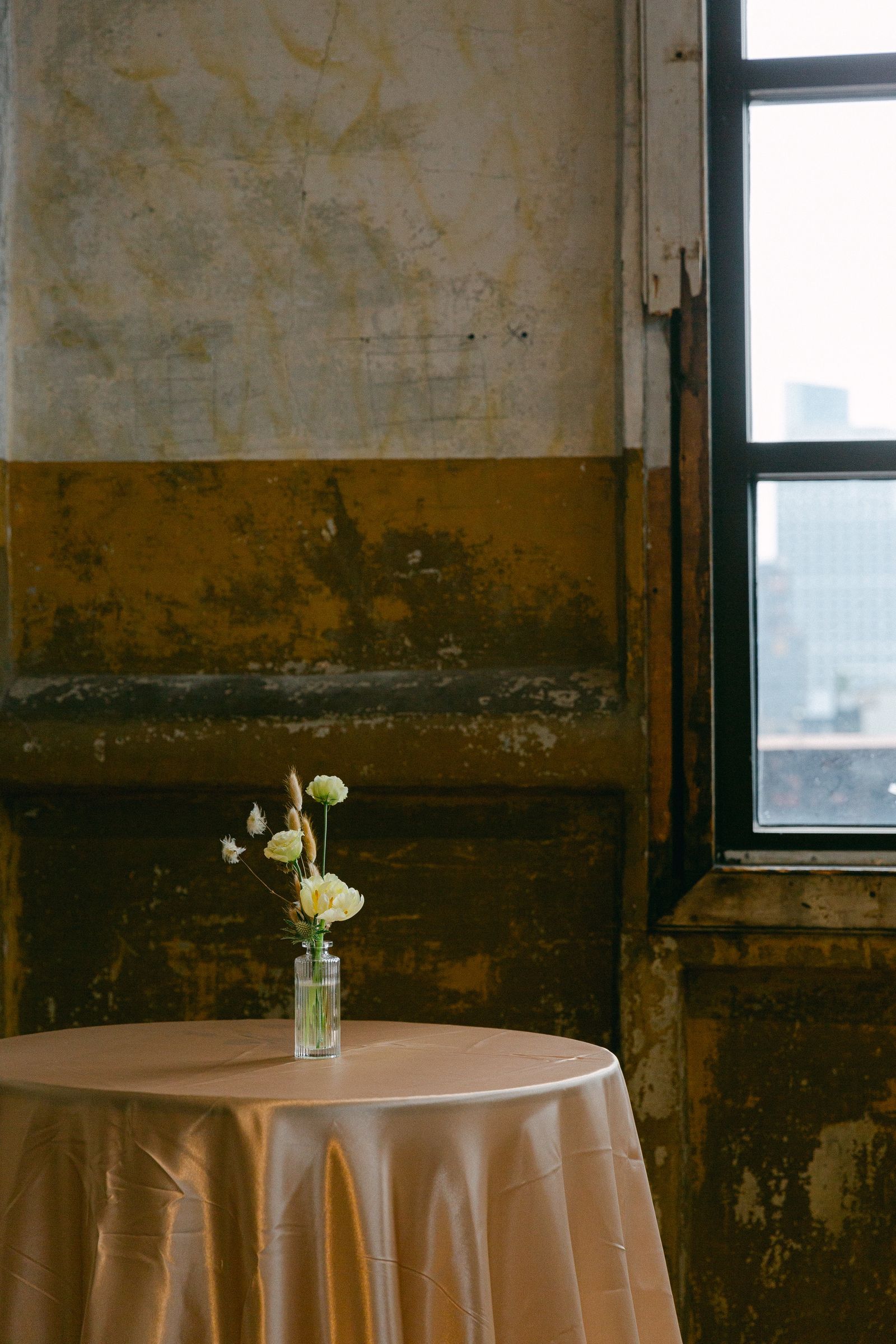 Romantic Greenpoint Loft Wedding Flowers