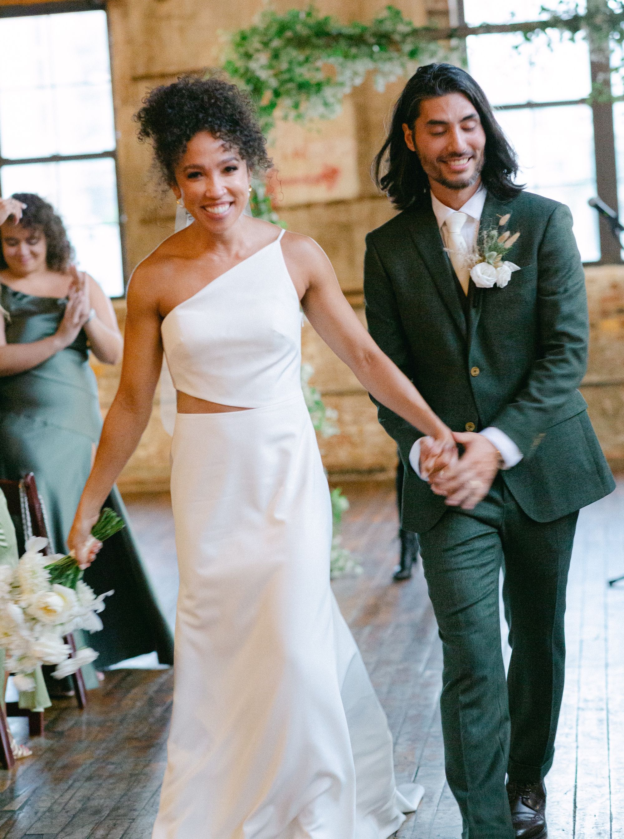 Romantic Greenpoint Loft Wedding Flowers