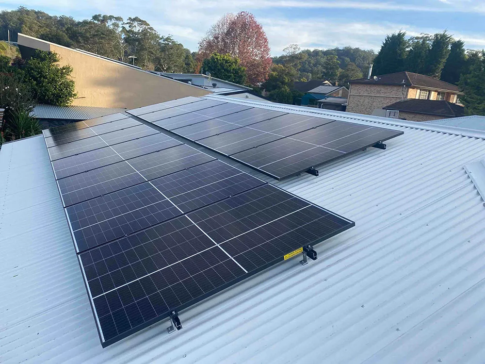 Installed solar panels