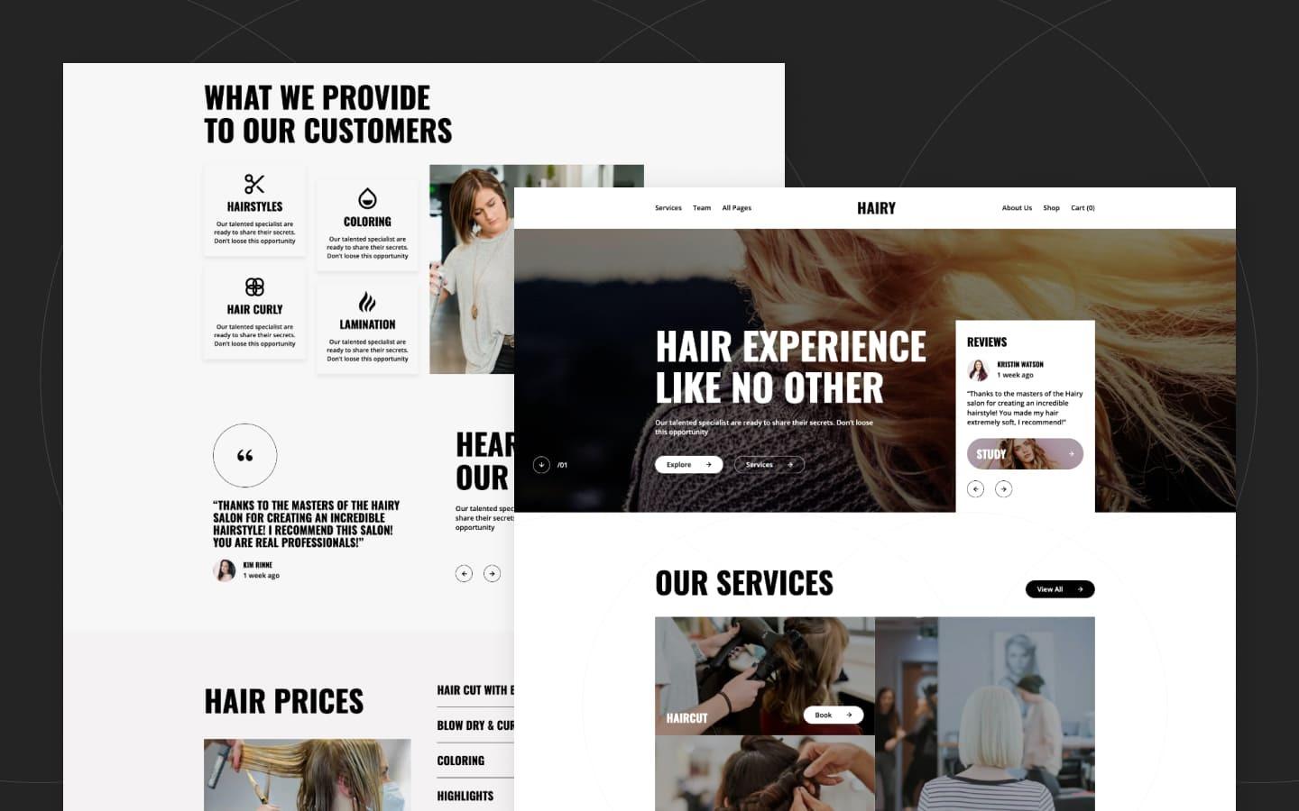 Hairy - Salon Website Template