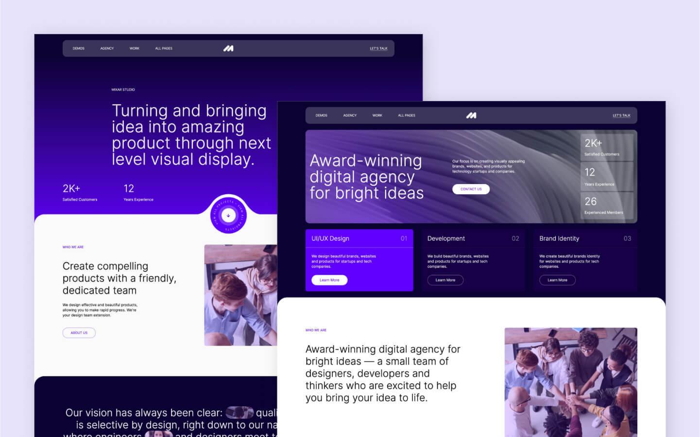 Mixar - Digital Agency Website Template | wCopilot