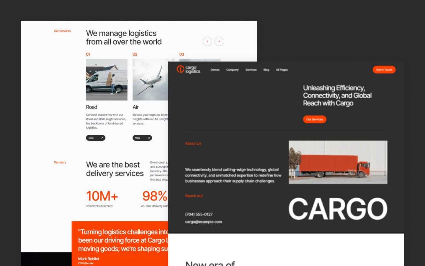 Cargo - Logistics and Transportation Website Template