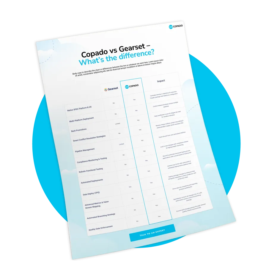 Copado vs Gearset Avoid DevOps Dead Ends Download Comparison