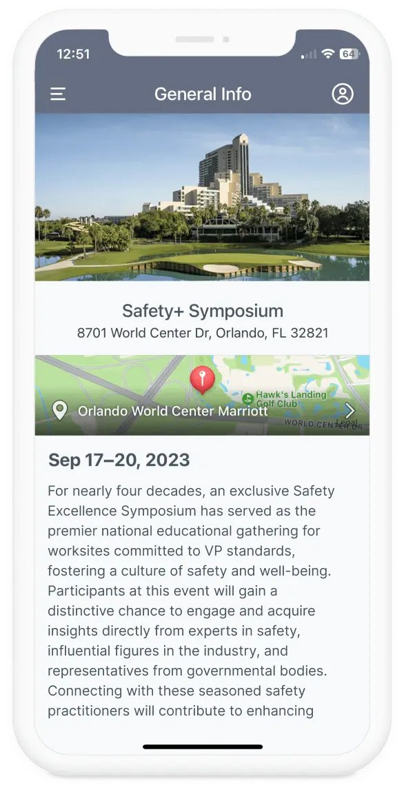 Guidebook event app home page
