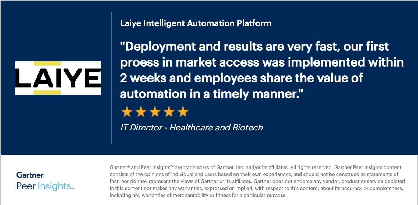 Laiye recognized in the 2024 Gartner® Peer Insights™ Voice of the