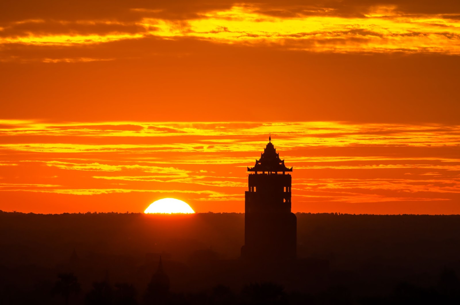 Sunrise and Nan Myint Viewing Tower