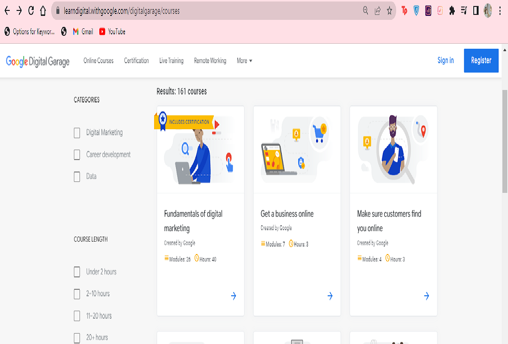Courses from Digital Garage