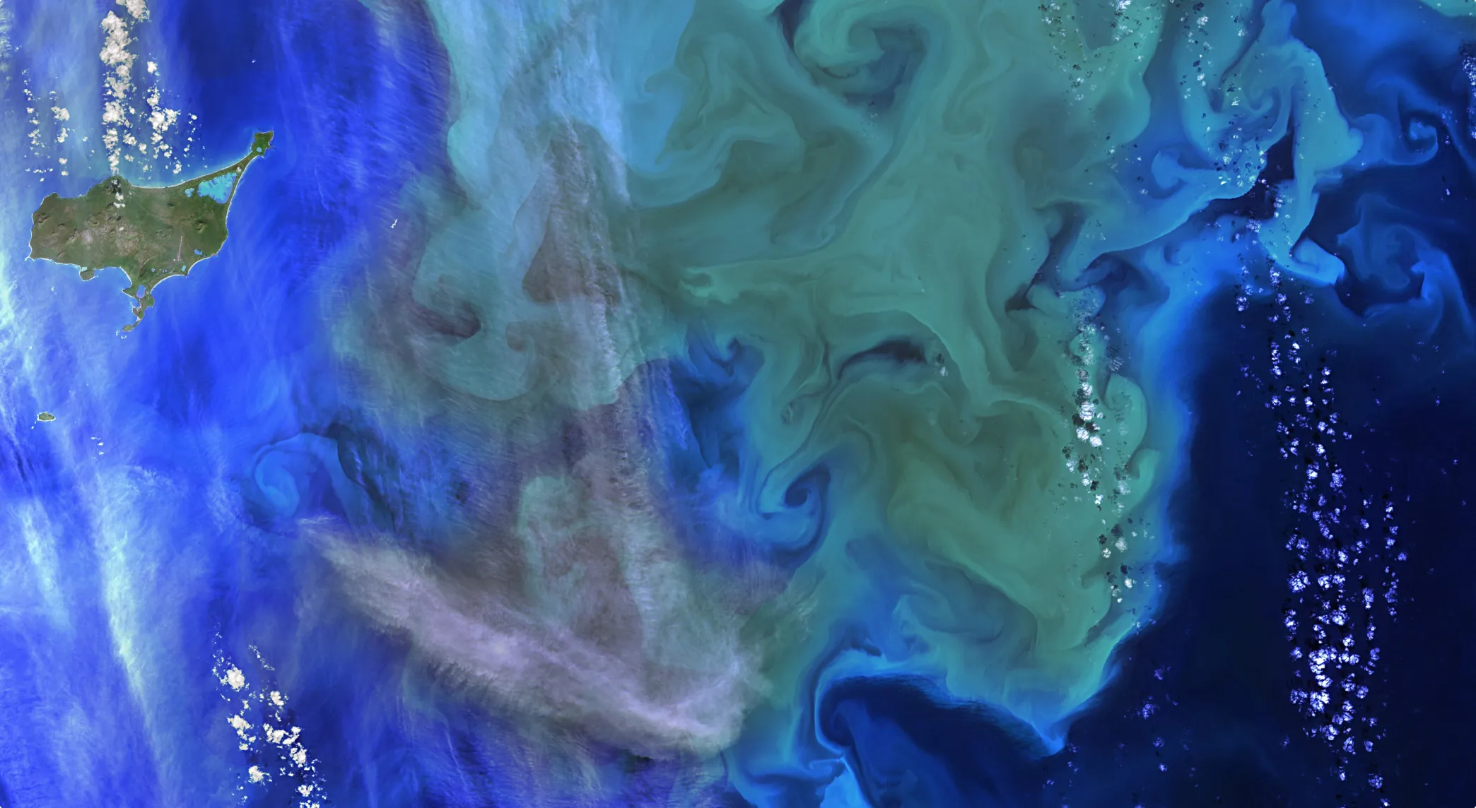 Satelittbilde av havområde