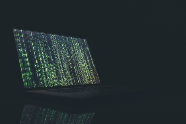 laptop with code