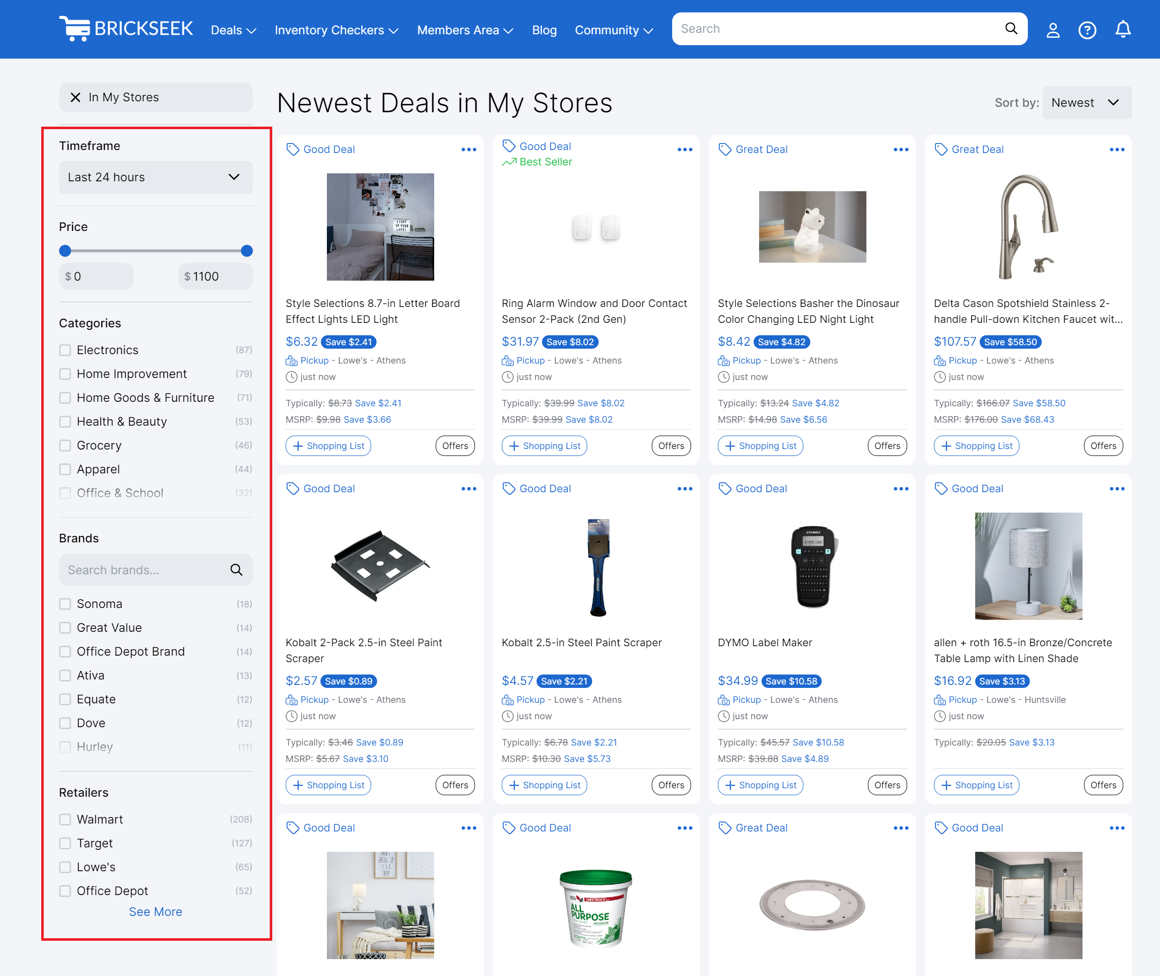 My Store Newest Deals in My Stores | Guides | Brickseek