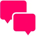 two chat message bubbles